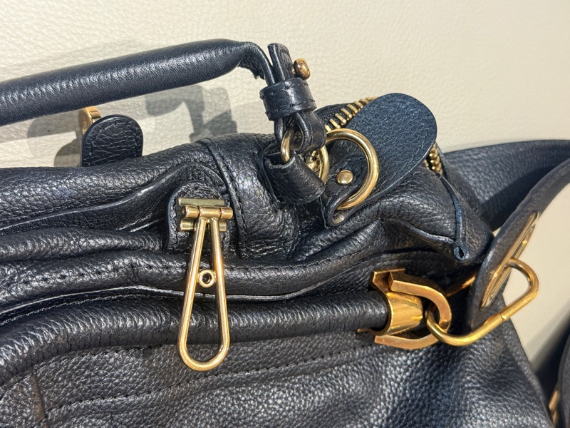 Chloe Paraty 中號 黑色 肩背包 手提包-16