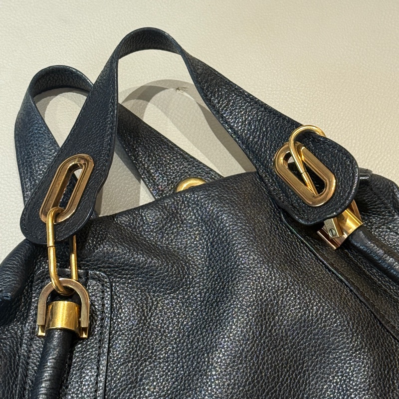 Chloe Paraty 中號 黑色 肩背包 手提包-19