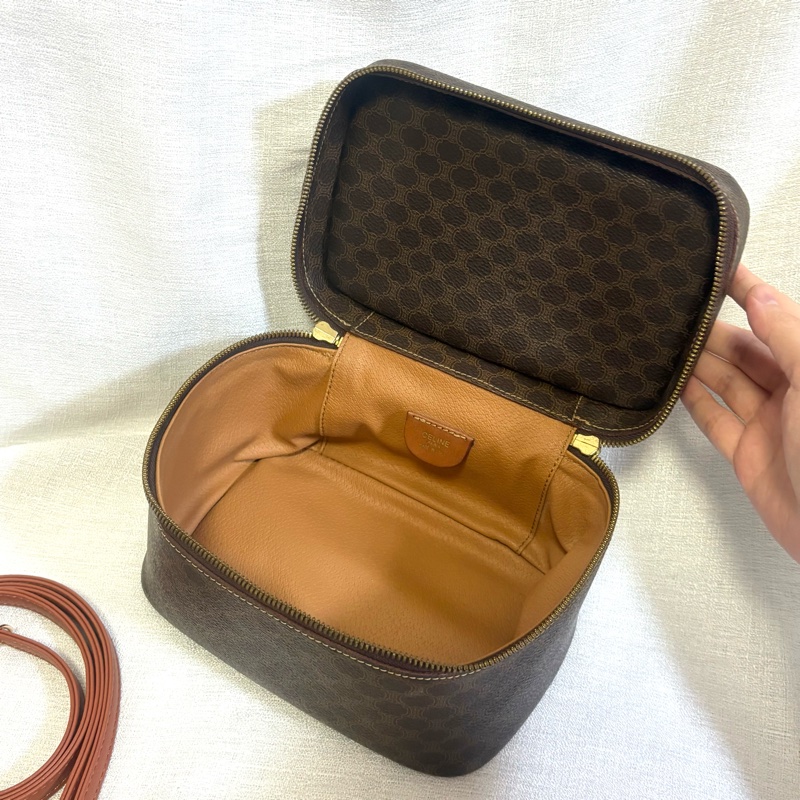 Celine 老花凱旋門化妝盒 斜挎包-17