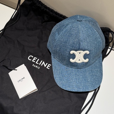 CELINE | 全新 凱旋門 Logo 牛仔棒球帽 M