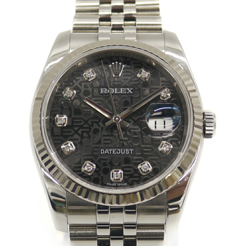 勞力士 Rolex Datejust 10P 鑽石 116234G SS/WG 自動上鍊 Jubilee 錶帶 電腦錶盤-0