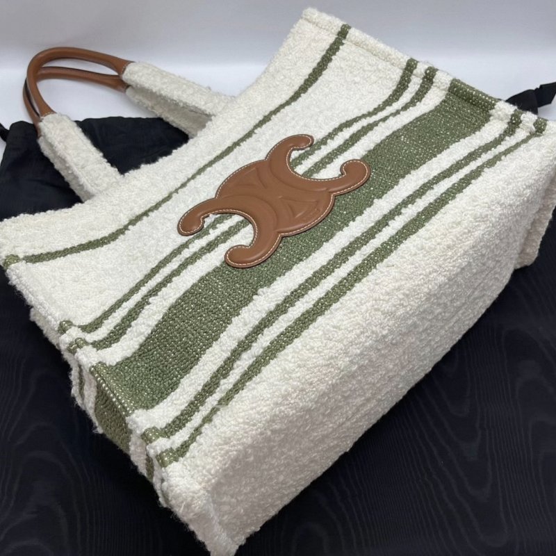 CELINE 羊絨綠大號手提托特包40*29*17 98新配件塵袋-1