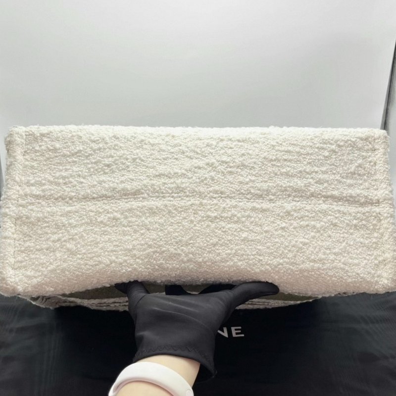 CELINE 羊絨綠大號手提托特包40*29*17 98新配件塵袋-3