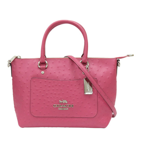粉色 鴕鳥皮 兩用包【COACH 寇馳】