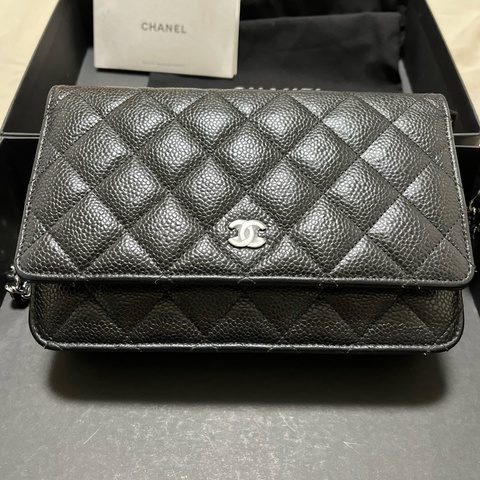 （誠可小議）Chanel Woc發財包  芯片款#磁扣#荔枝牛皮銀扣