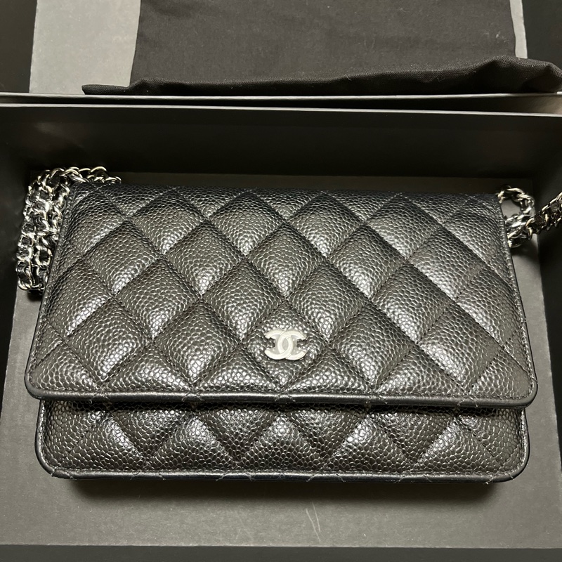 (誠可小議)Chanel Woc發財包  芯片款#磁扣#荔枝牛皮銀扣-1