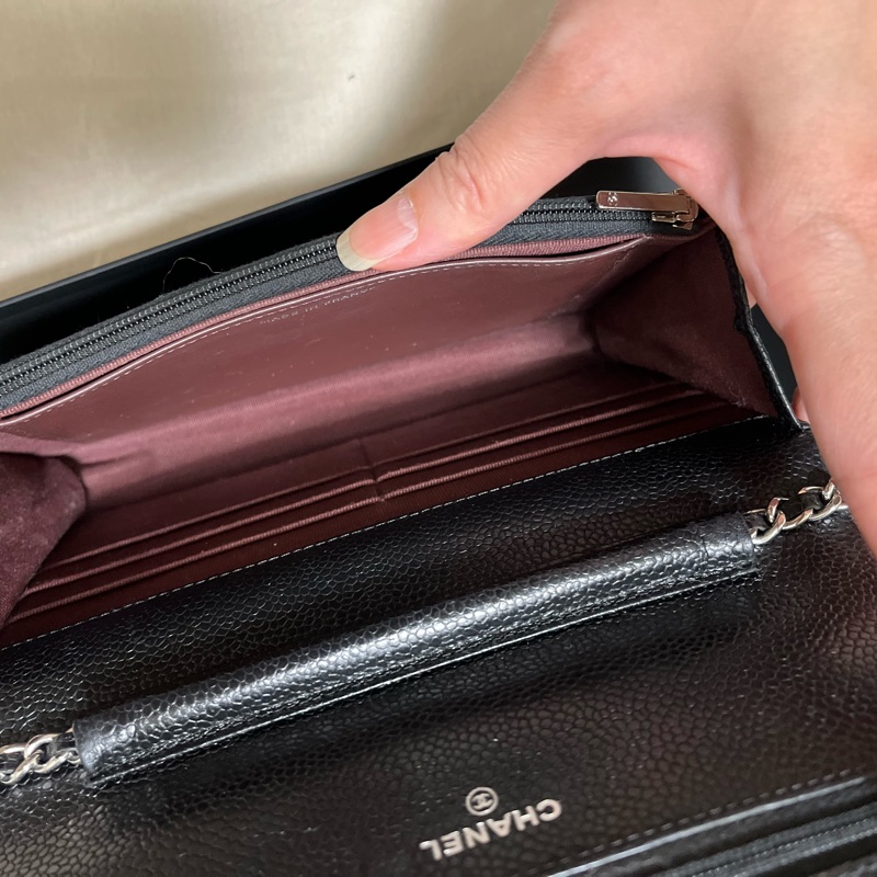(誠可小議)Chanel Woc發財包  芯片款#磁扣#荔枝牛皮銀扣-6