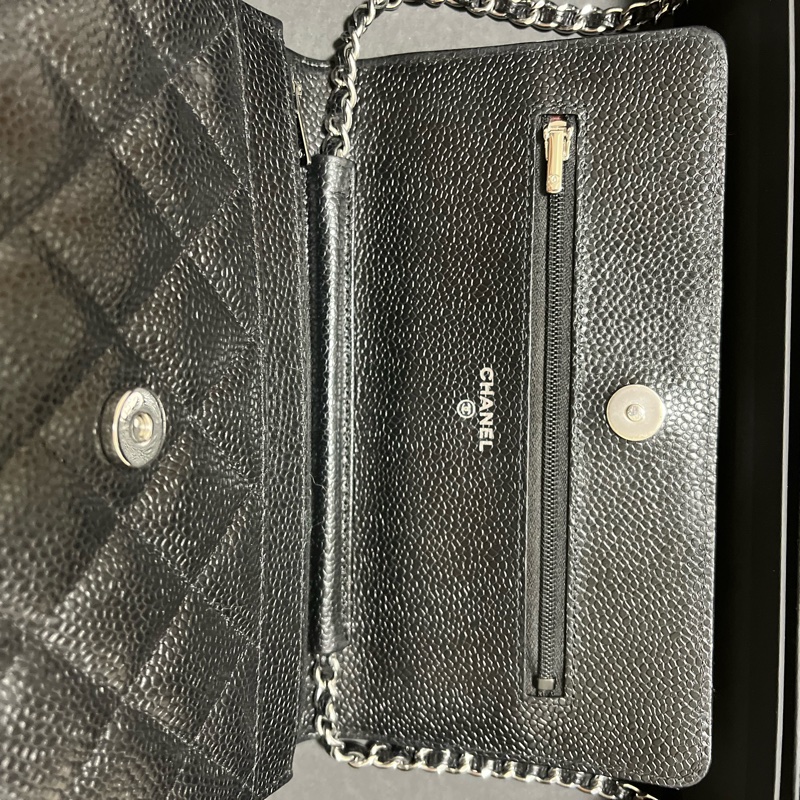 (誠可小議)Chanel Woc發財包  芯片款#磁扣#荔枝牛皮銀扣-7