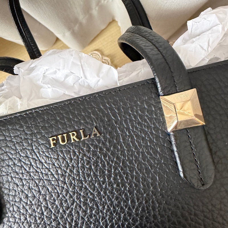 FURLA 全黑托特包-0