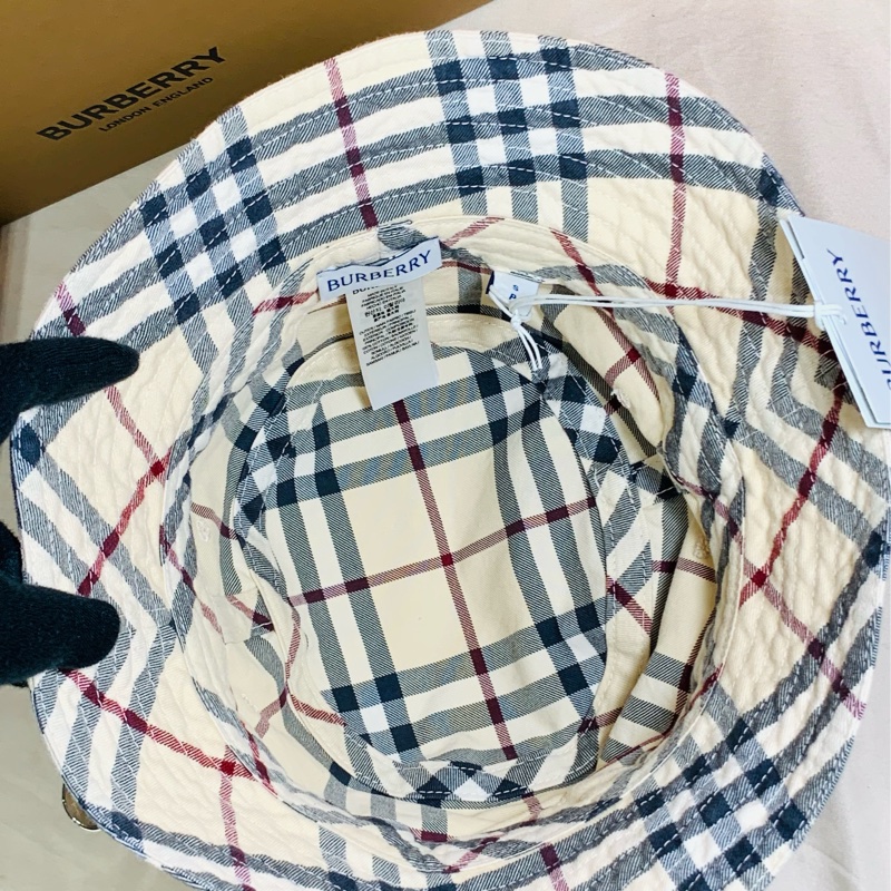 🎁全新盒裝 2024新款 Burberry 巴寶莉 經典格紋漁夫帽-2