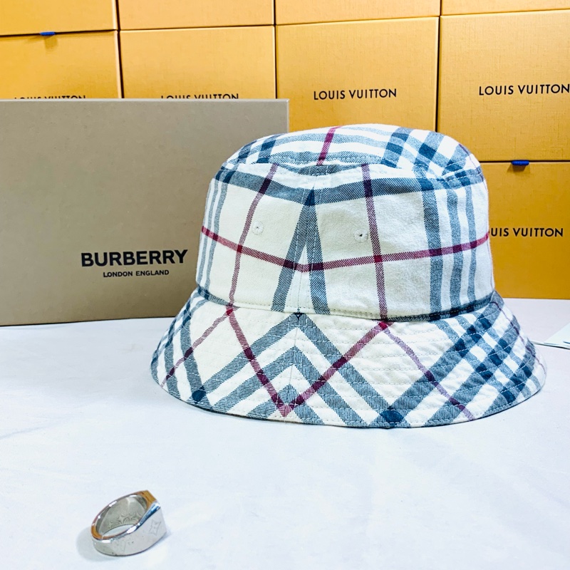 🎁全新盒裝 2024新款 Burberry 巴寶莉 經典格紋漁夫帽-3