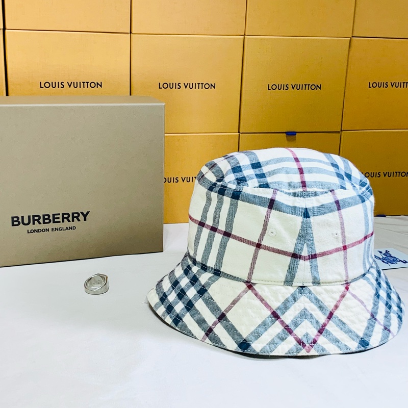 🎁全新盒裝 2024新款 Burberry 巴寶莉 經典格紋漁夫帽-4