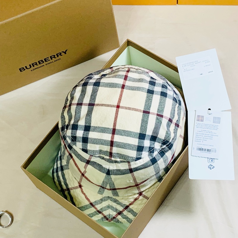 🎁全新盒裝 2024新款 Burberry 巴寶莉 經典格紋漁夫帽-5