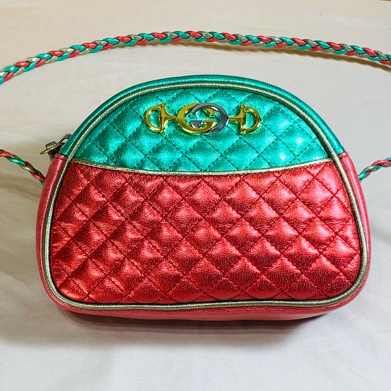 ‼️全台最甜 Gucci 古馳 糖果🍬配色馬蹄扣雙G貝殼包-6