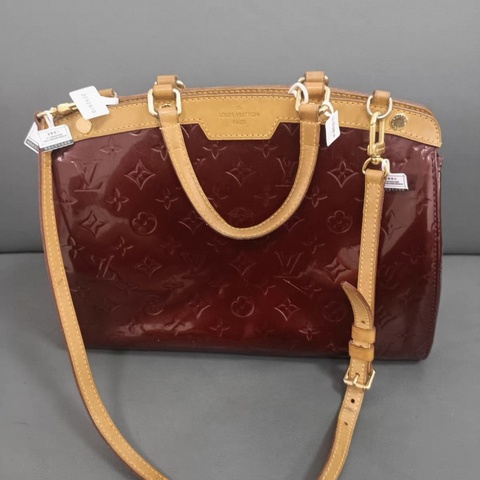 Louis Vuitton Amarante Monogram Vernis Brea MM Bag