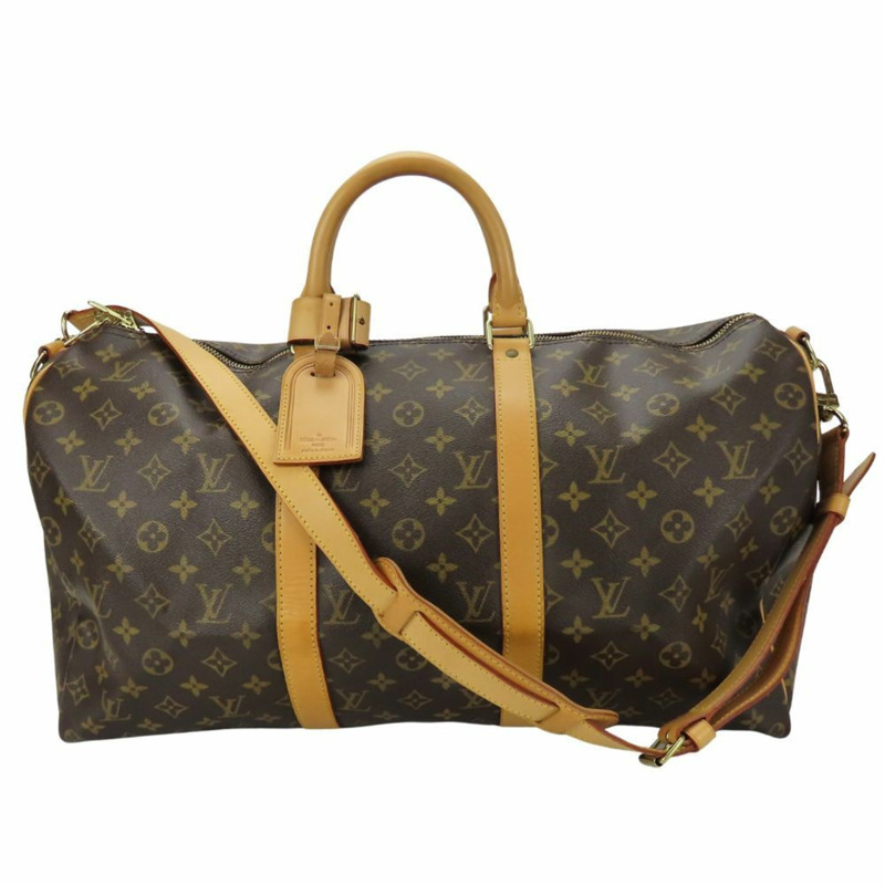 路易威登 Keepall 50 Bandouliere 波士頓包 M41416 Monogram 棕色 女士 LOUIS VUITTON-0