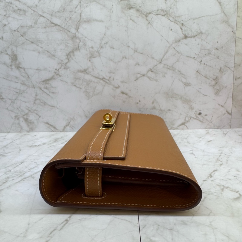 HERMES KELLY TO GO金棕金釦白車線/Z刻-2