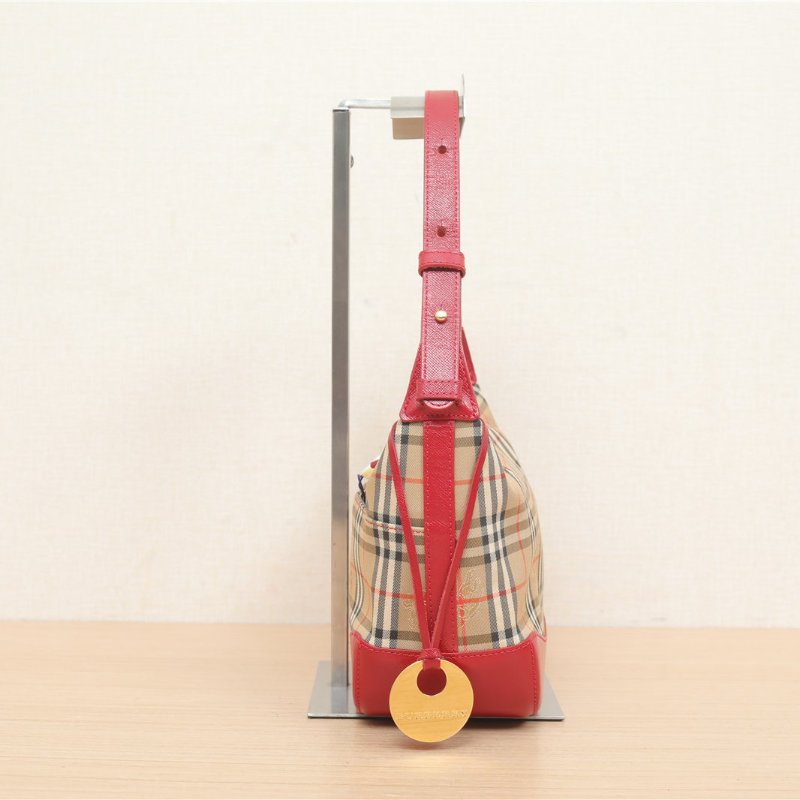 Burberry 中古格紋金幣腋下包格子肩背包-2