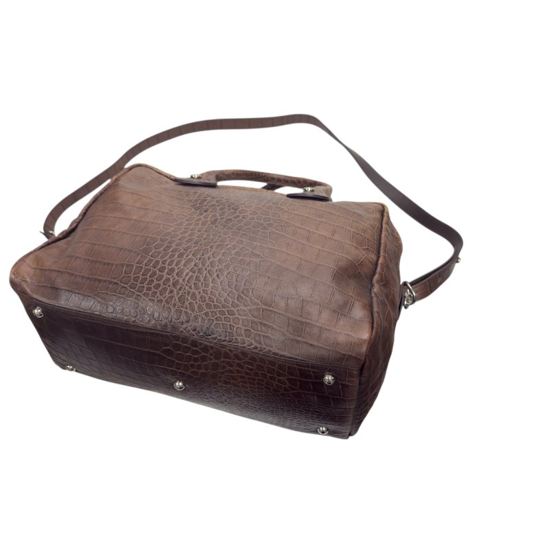 LONGCHAMP 鱷魚皮壓紋 2用袋-12