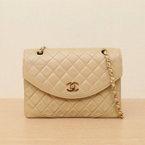 CHANEL 中古黑金牛金球相機包黑色2開肩背包