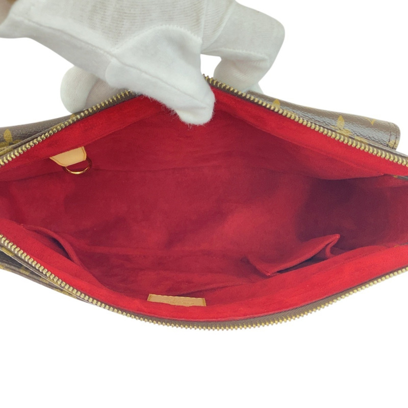 路易威登 Monogram Viva Cite GM 棕色/米色皮革金色五金配件女士單肩包,型號 M51163-7