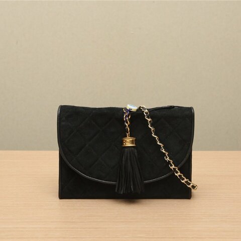 CHANEL 中古圓餅擋臉包奶茶色3開肩背包