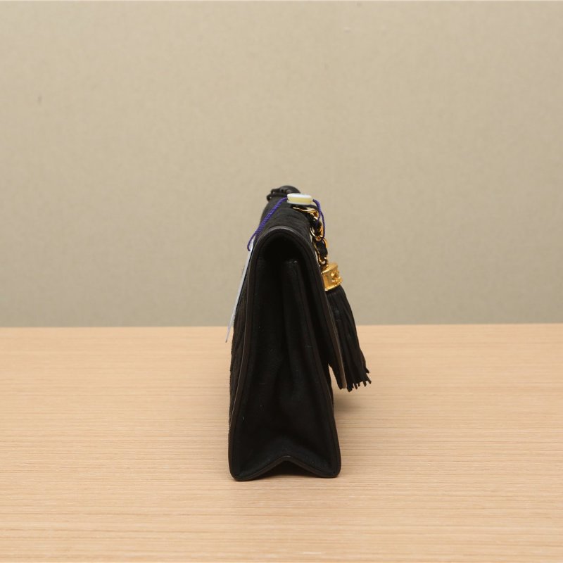 CHANEL 中古圓餅擋臉包奶茶色3開肩背包-2