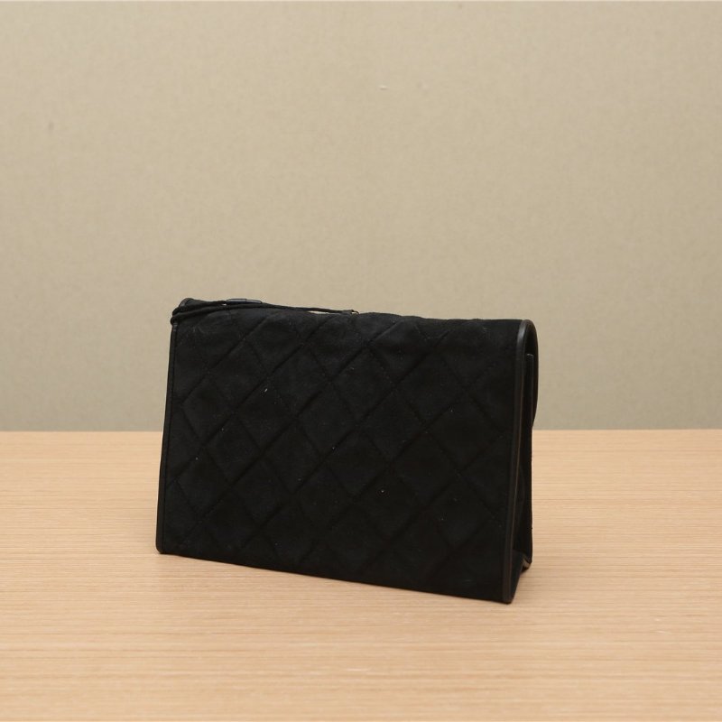 CHANEL 中古圓餅擋臉包奶茶色3開肩背包-3