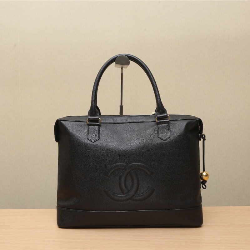 CHANEL 中古玳瑁雙C雙肩包黑色5開肩背包-4