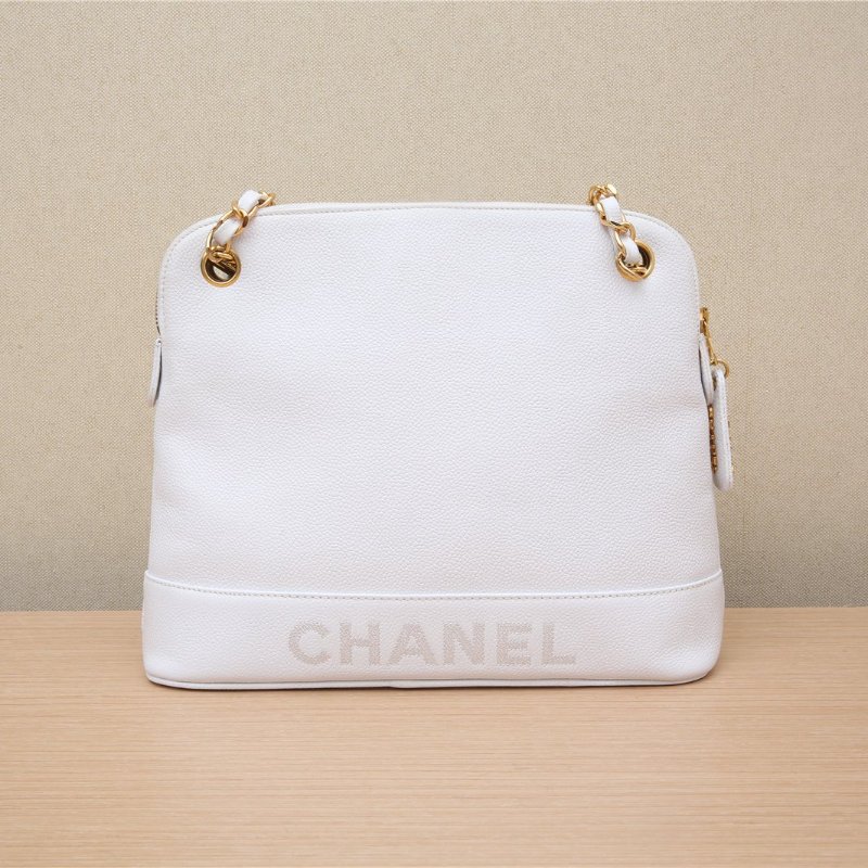 CHANEL 中古腰包有腰帶藍黑2開肩背包-4