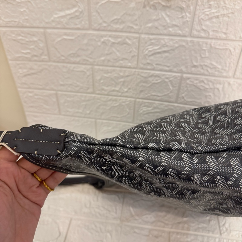 Goyard灰色滿版hobo肩背包-8