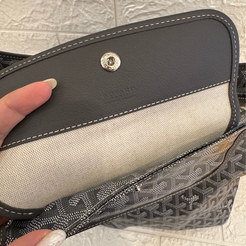 Goyard灰色滿版hobo肩背包-23