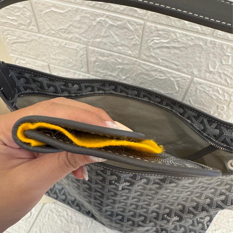 Goyard灰色滿版hobo肩背包-26