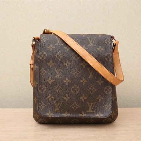 LOUIS VUITTON 中古豎版珍妮手提包老花肩背包