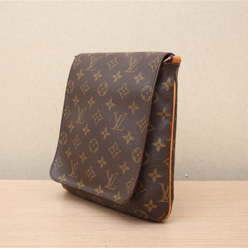 LOUIS VUITTON 中古豎版珍妮手提包老花肩背包-1