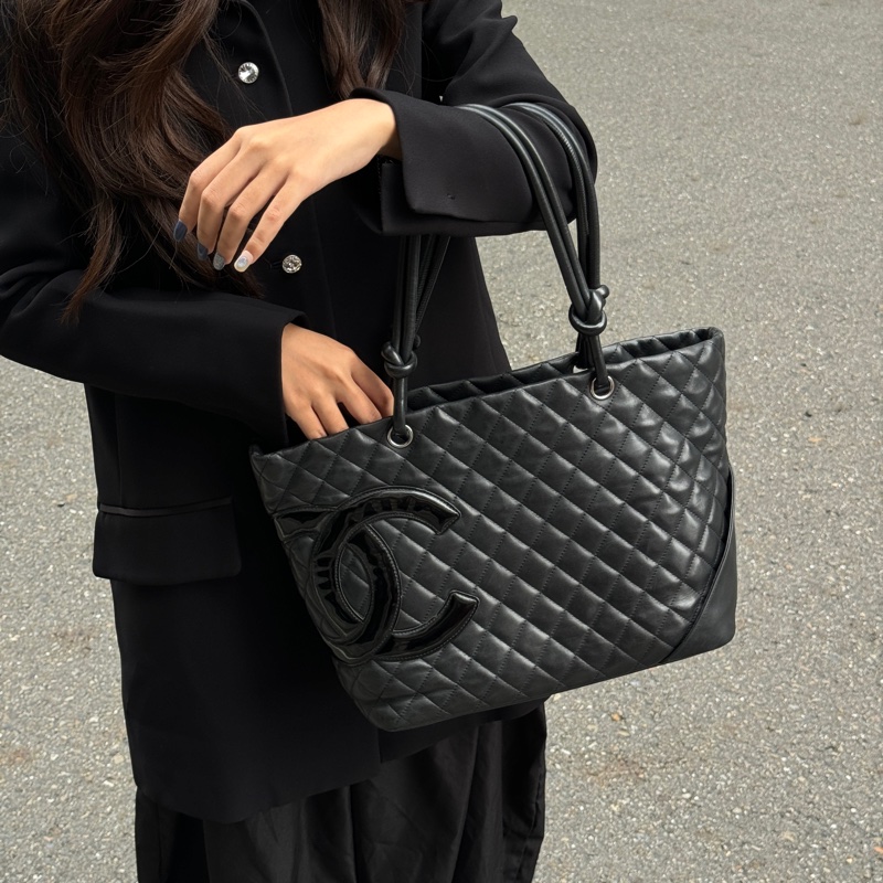 (軟糯糯🤤) Chanel “so black” 康朋 托特包 專櫃23萬!-3