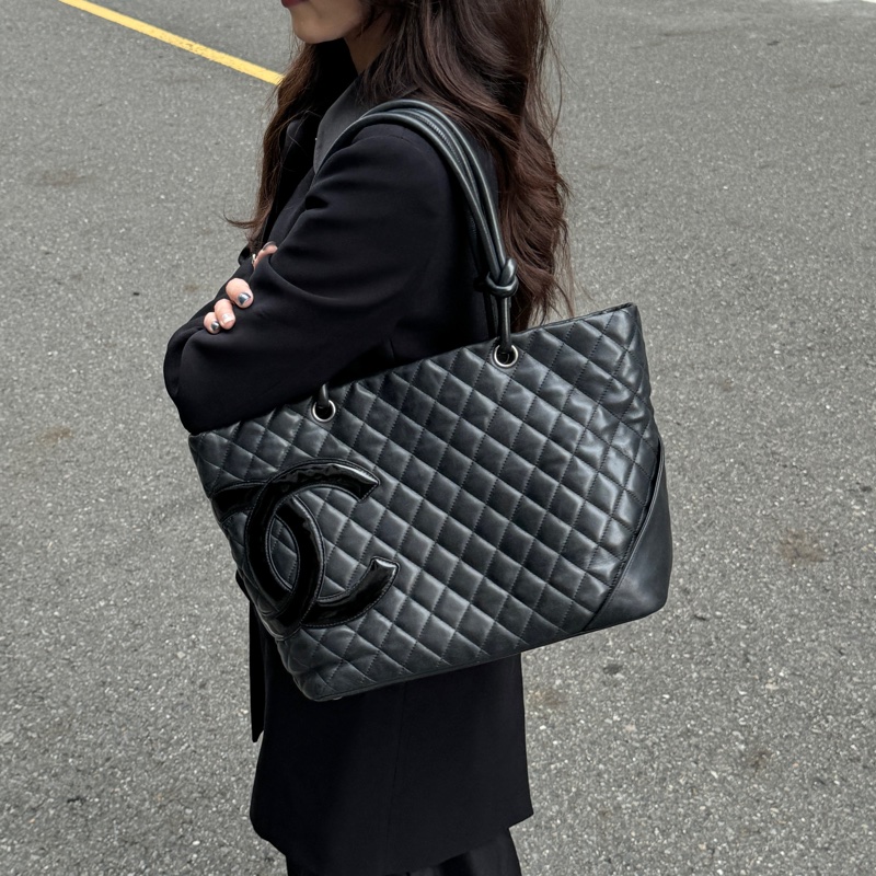 (軟糯糯🤤) Chanel “so black” 康朋 托特包 專櫃23萬!-5
