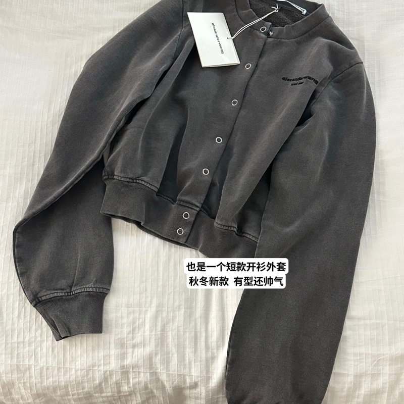 Alexander Wang 外套 #XS S M 水洗灰黑色-0