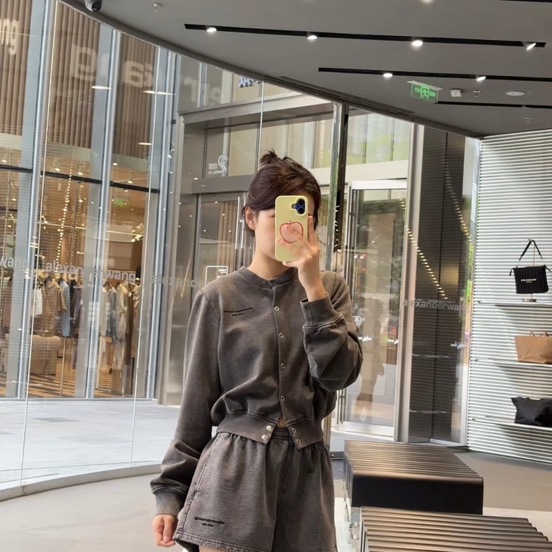 Alexander Wang 外套 #XS S M 水洗灰黑色-4