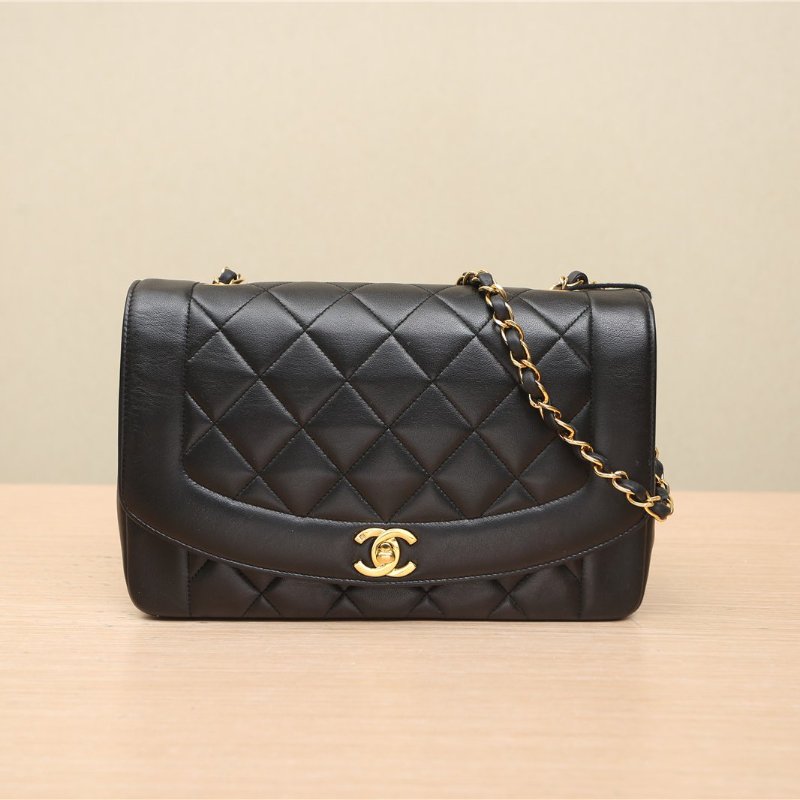 CHANEL 中古荔枝皮化妝箱粉色牛皮8開金扣肩背包-0