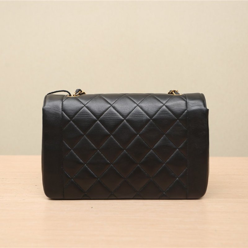 CHANEL 中古荔枝皮化妝箱粉色牛皮8開金扣肩背包-4