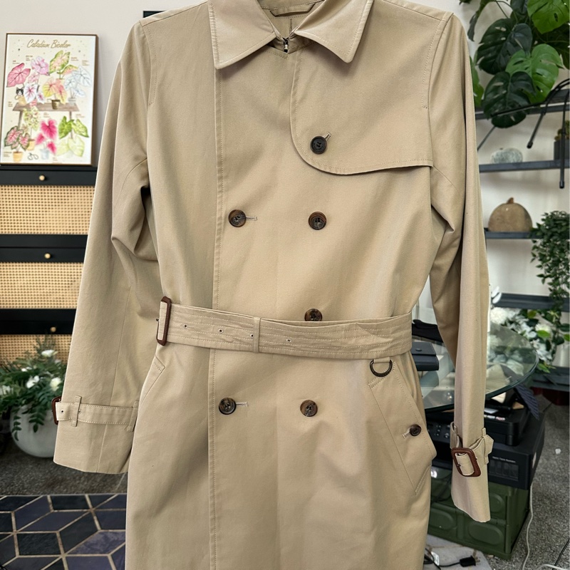 BURBERRY 米色風衣外套-0