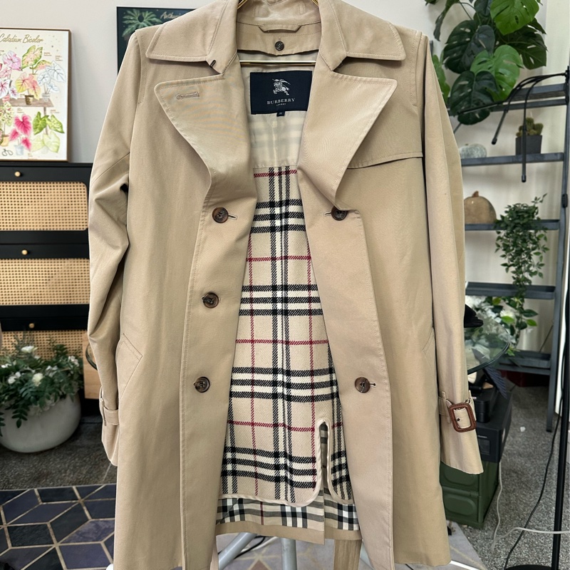 BURBERRY 米色風衣外套-1