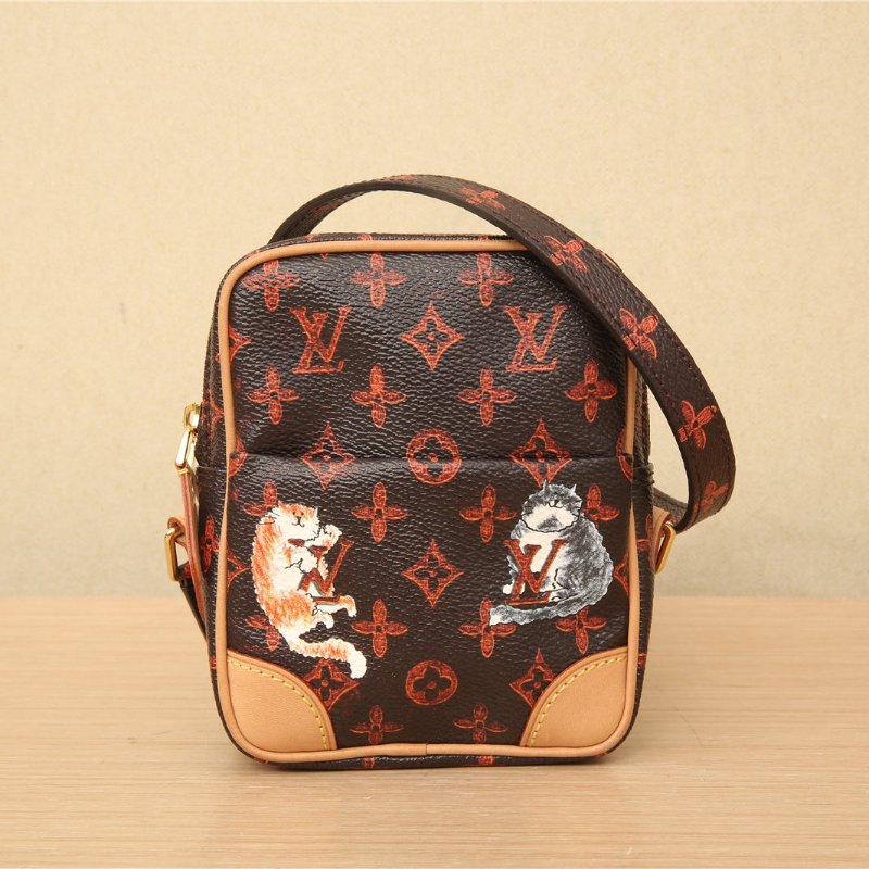 LOUIS VUITTON 中古豎版王菲包老花肩背包-0