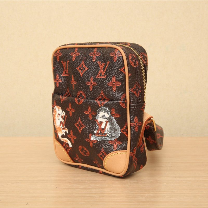 LOUIS VUITTON 中古豎版王菲包老花肩背包-1