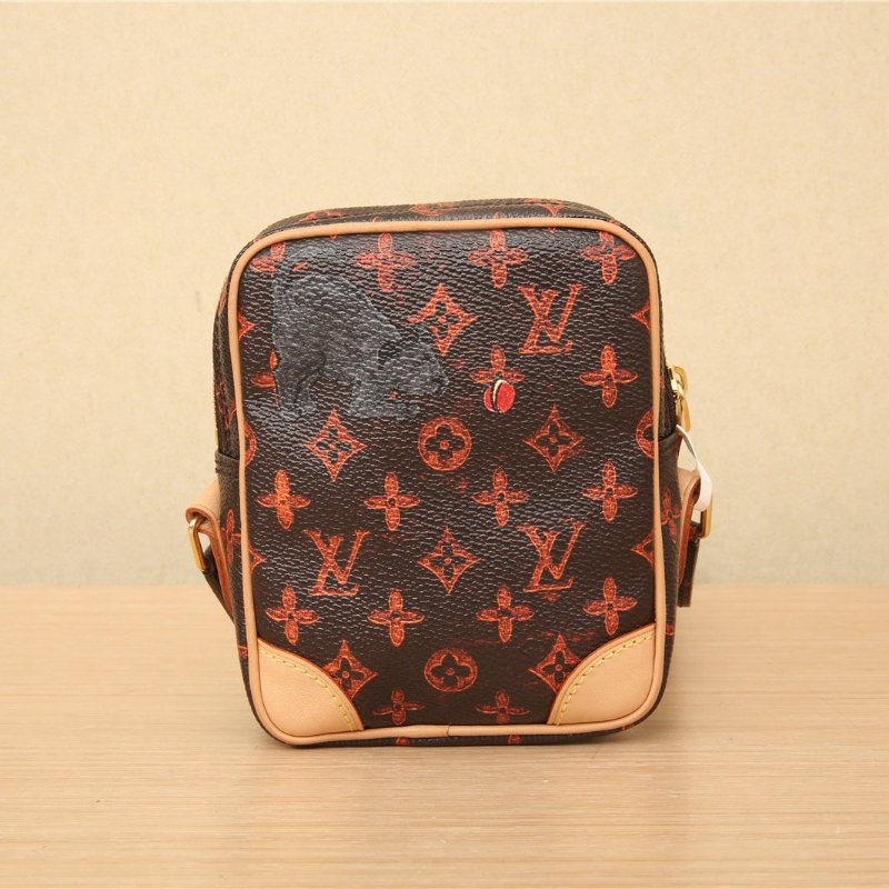 LOUIS VUITTON 中古豎版王菲包老花肩背包-4