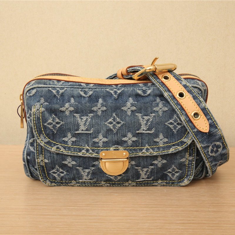 LOUIS VUITTON 中古豎版王菲包老花肩帶後換肩背包-0