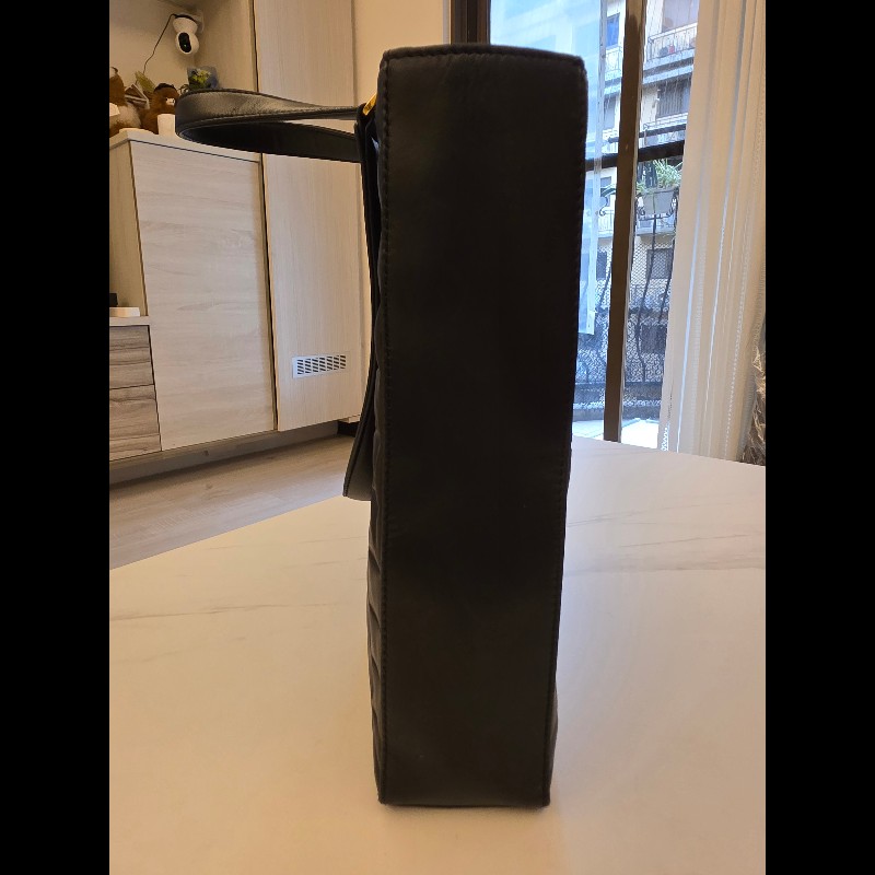 Chanel 香奈兒黑色冰格托特手肩背提包-2