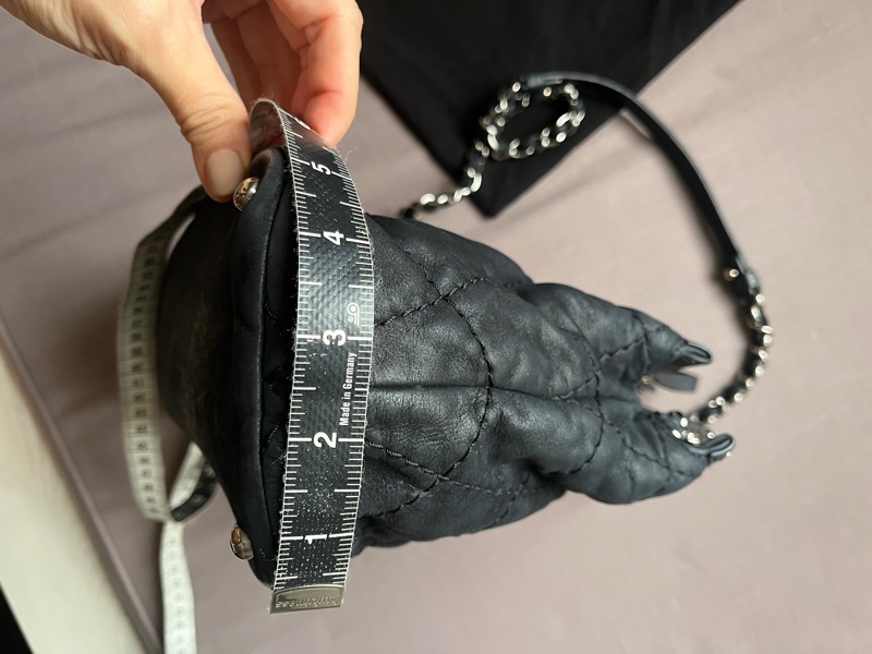 Chanel Vintage Wild Stitch Sea Hit Tote 黑色菱格皮革雙用包-2