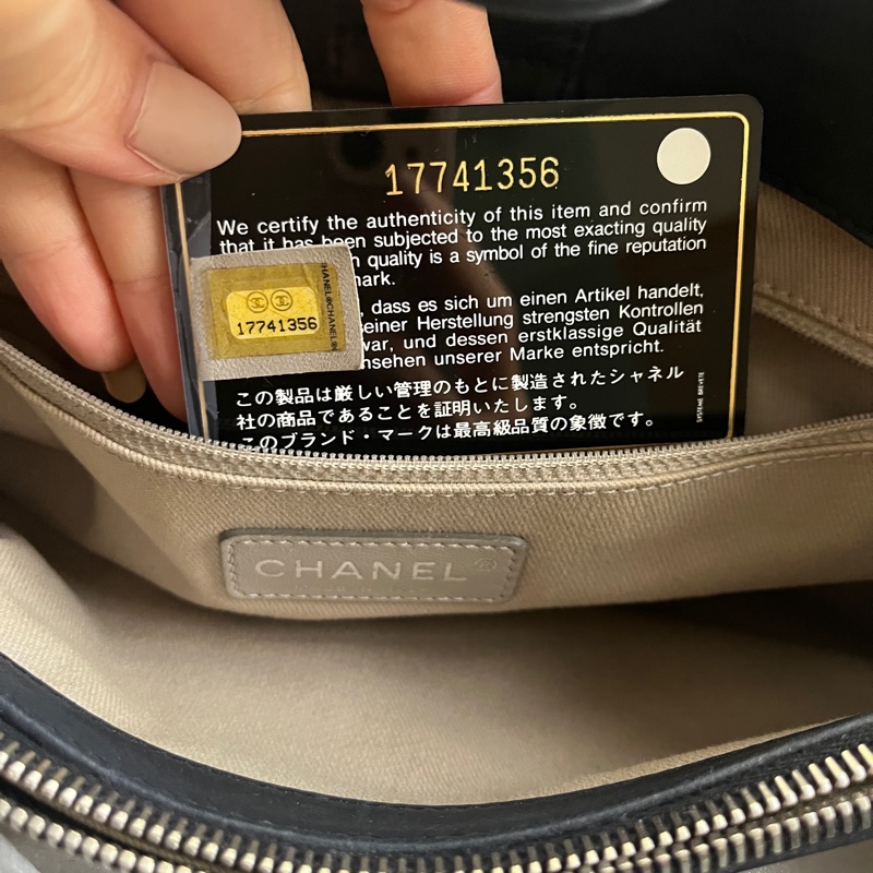 Chanel Vintage Wild Stitch Sea Hit Tote 黑色菱格皮革雙用包-10